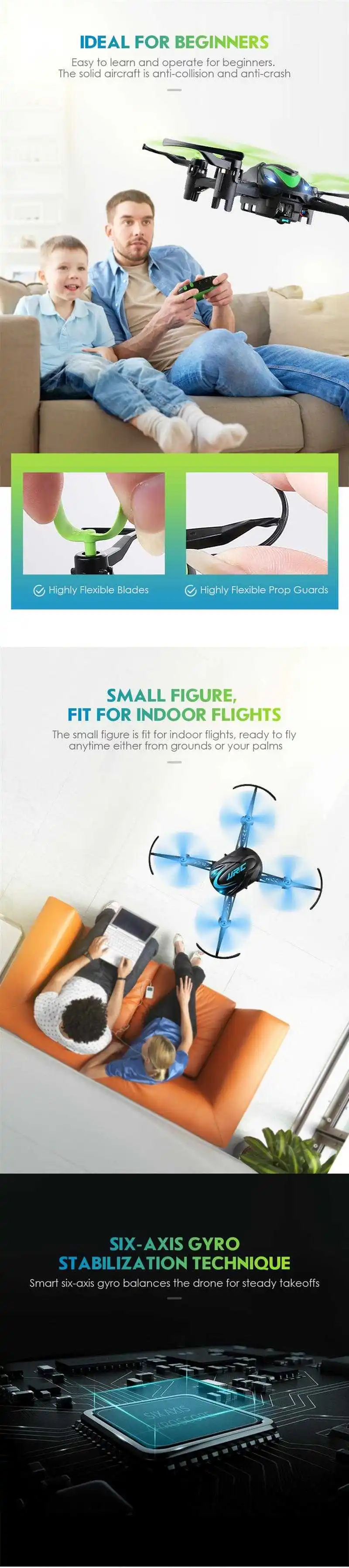 JJRC H48 MINI 2,4G 4CH 6 Axis 3D Flips RC Дрон Квадрокоптер RTF для детей Рождественский подарок игрушка