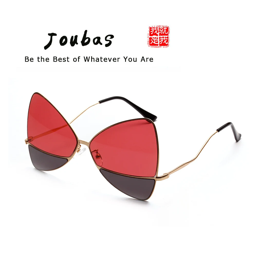 Женские солнцезащитные очки Joubas с большой бабочкой 2018 двухцветные сексуальные