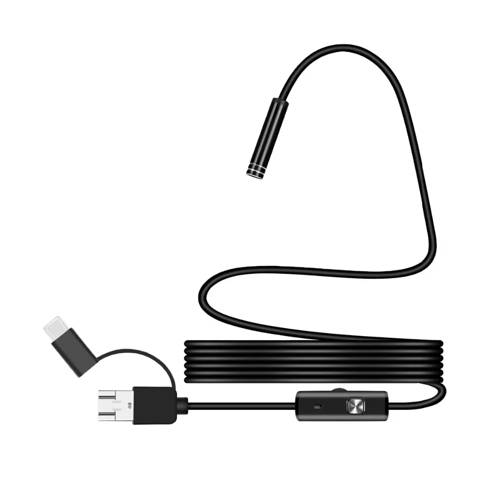 Высокое качество Bakeey 3 в 1 7 мм 6Led Тип C микро USB эндоскоп Инспекционная камера