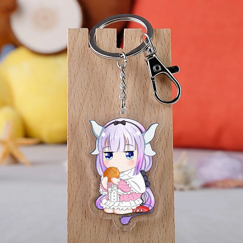Брелок Miss Kobayashi's Dragon Maid в японском стиле держатель для ключей с рисунком