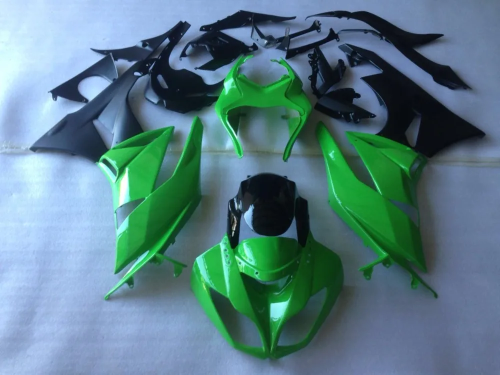 

Fei-Motorcycle Fairing Kit Fit For Kawasaki Ninja ZX6R 636 ZX-6R 2009-2010 2011 2012 black green 09-12 Bodywork Fairings Custom