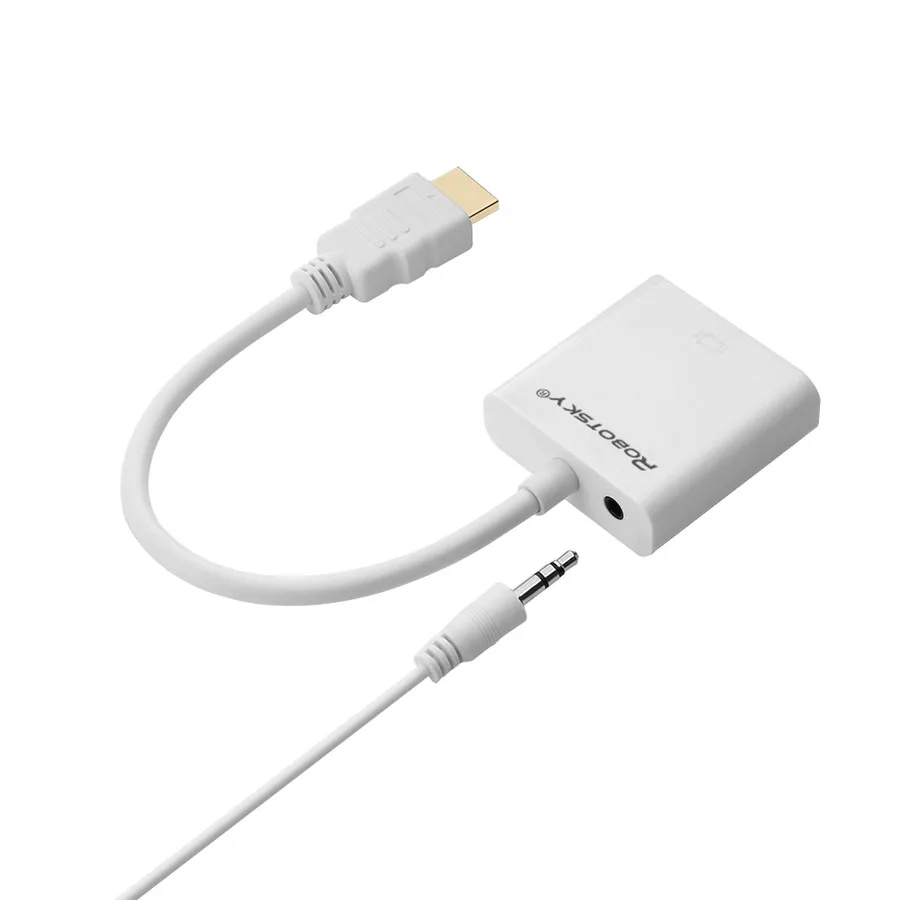 HDMI к VGA адаптер позолоченный Мужской к женскому Видео Аудио конвертер для ноутбука игровой консоли HDTV коробка адаптер