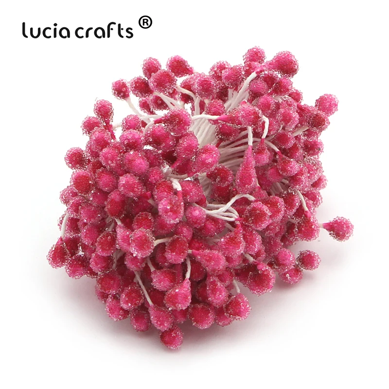 Lucia crafts 5 мм разноцветные варианты стеклянные цветочные тычинки для цветов украшения торта diy пестик тычинка 70 шт./лот D0601