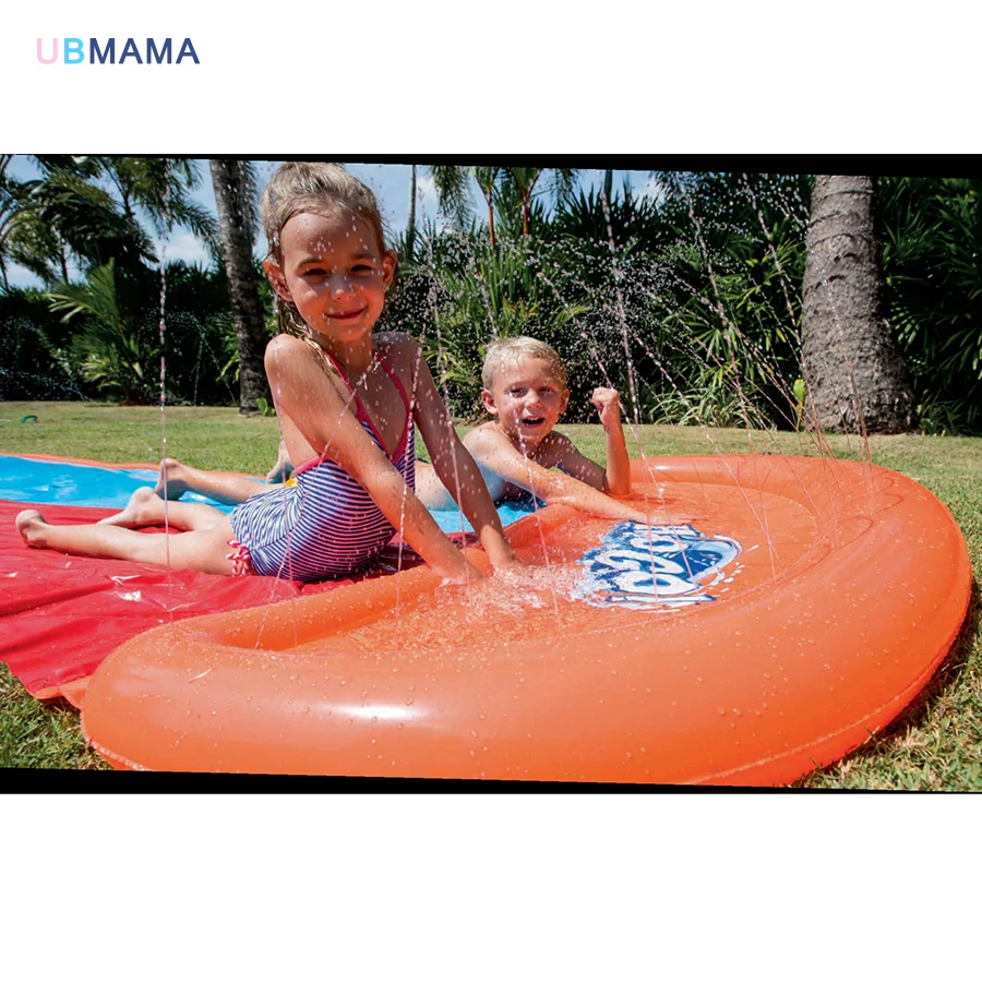 Высококачественная двойная Роскошная водная горка аквапарк пляжные игрушки на