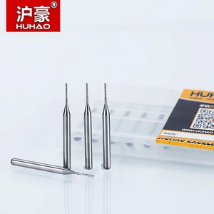 HUHAO 10 шт.лот 3,175 мм Карбид вольфрама кукурузы резак резки PCB фрезерные биты Концевая фреза CNC гравировальные биты фрезы