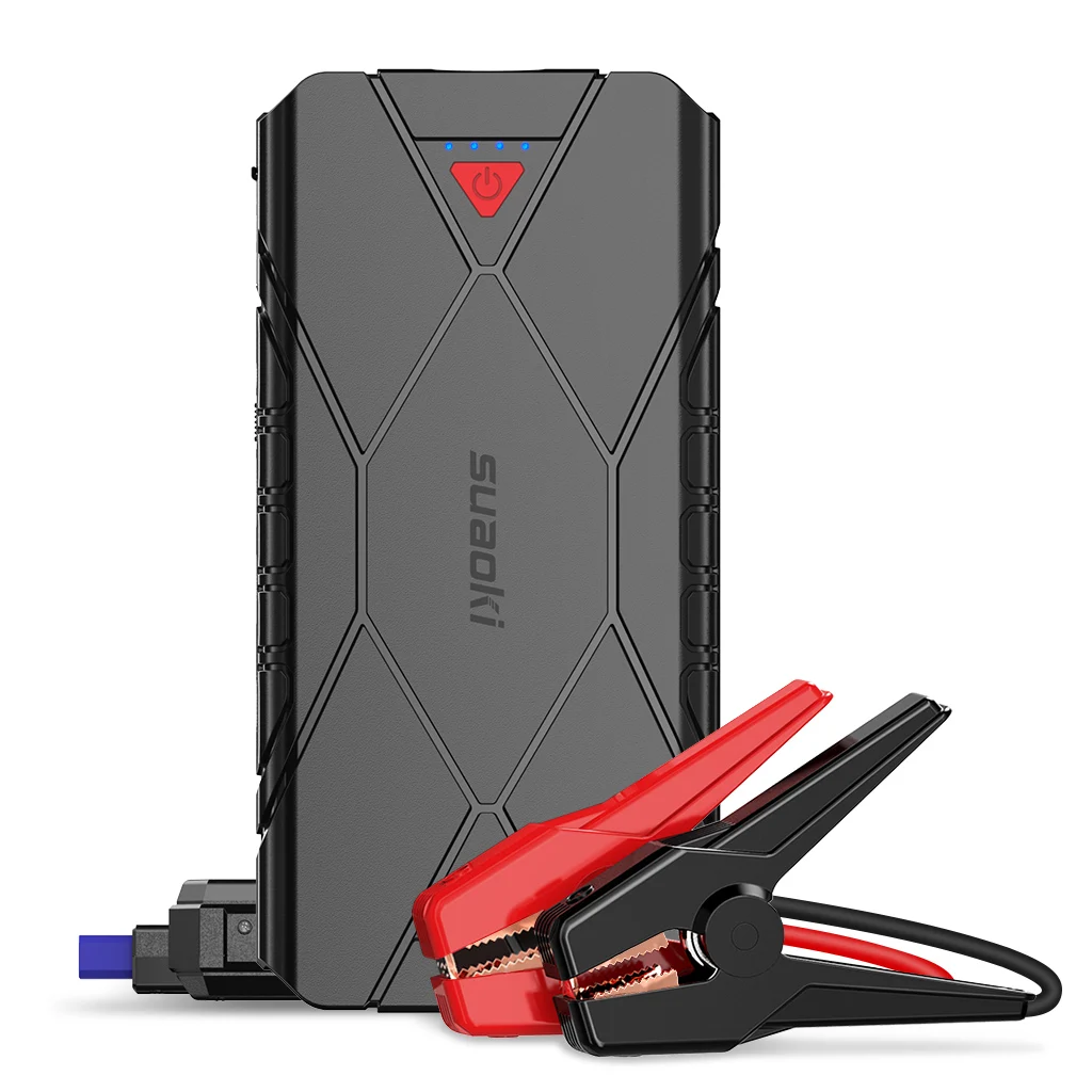 Suaoki 3 в 1 перезаряжаемый автомобильный пусковой стартер USB QC 3,0 type-C для зарядки телефона внешний аккумулятор светодиодный фонарик аккумулятор 16000 мАч