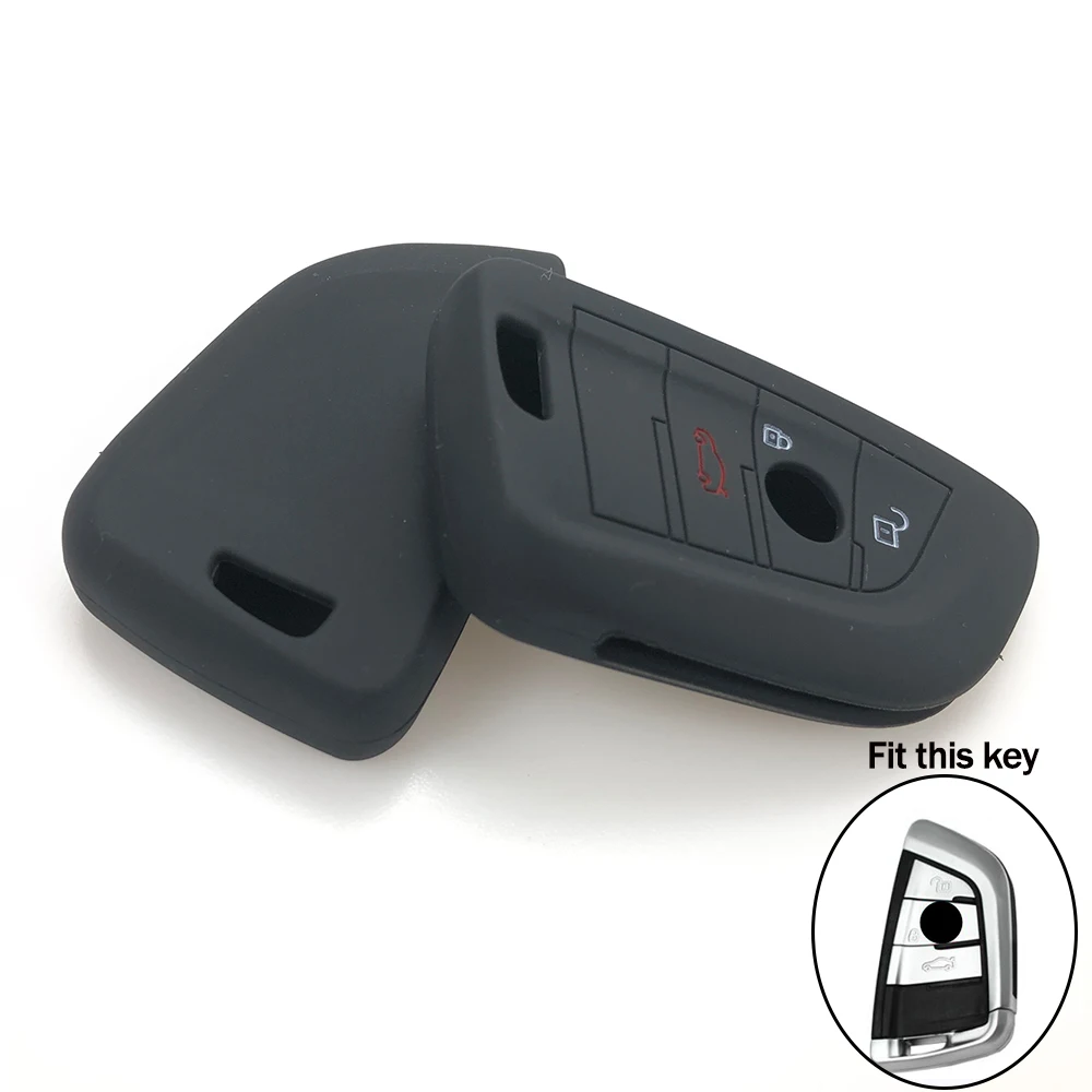 2 кнопки силиконовый Автомобильный Дистанционный Брелок чехол для BMW X1 X5 F15 X6 F16 1 5 7