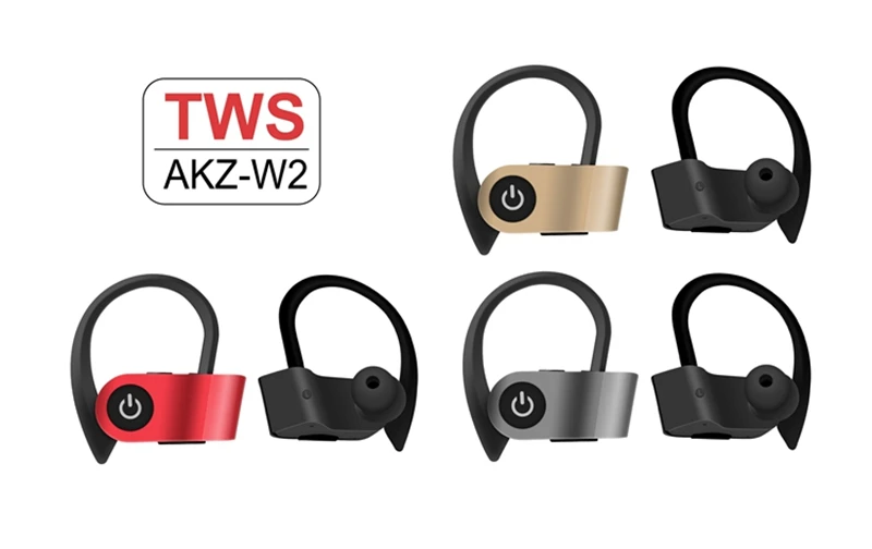Fviyi AKZ W2 TWS истинные Беспроводные спортивные наушники bluetooth гарнитура Скошенные