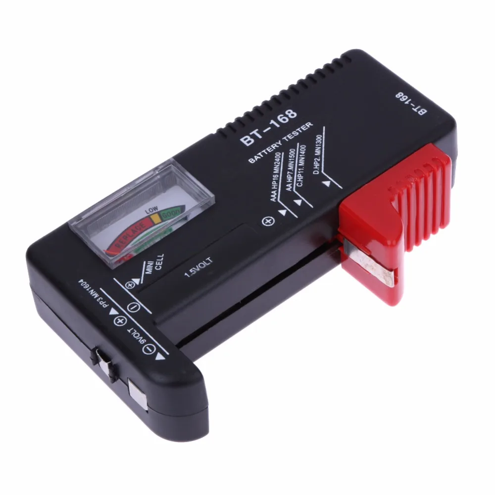 Универсальный BT168 цифровой тестер батареи Вольт проверки для AA AAA 9V кнопки
