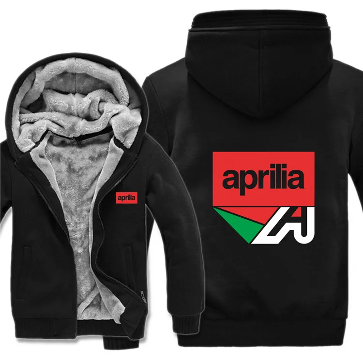 as picture Motorcycle Aprilia Hoodies Mens Zipper Coat Fleece Thicken Aprilia Motor Sweatshirt Mans Clothing - Цвет: as picture