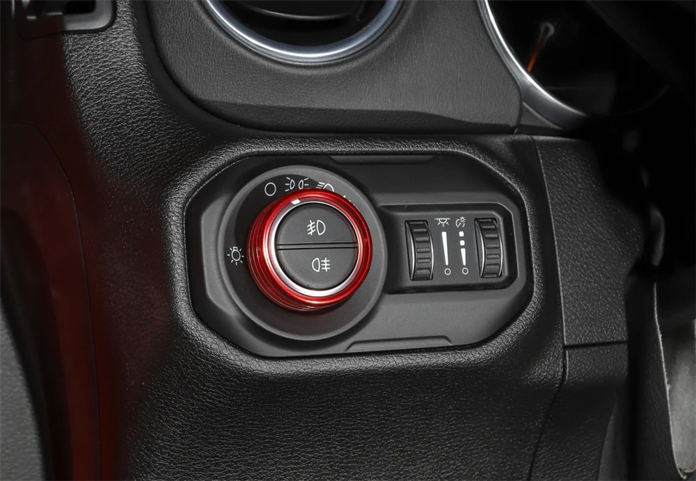 Для Jeep Wrangler JL, автомобильные фары, переключатель переменного тока, кнопка, отделка, Прочные Кольца из алюминиевого сплава, 4 шт., аксессуары для авто украшения