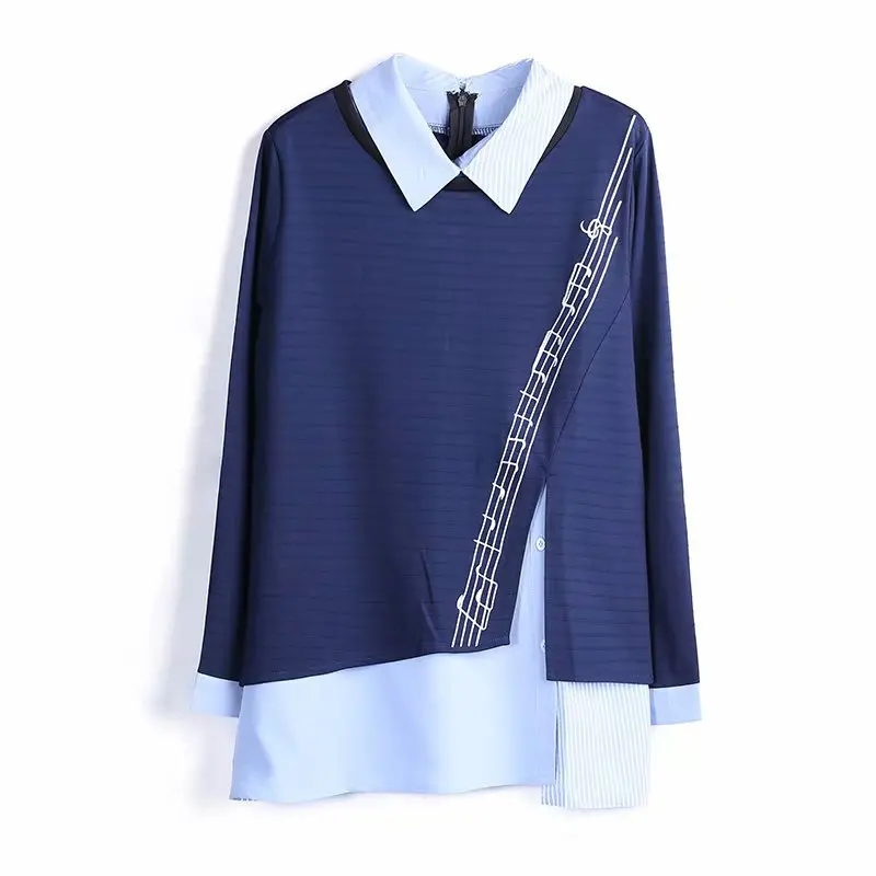 2019 размера плюс повседневные блузки Весенняя женская одежда модные свободные