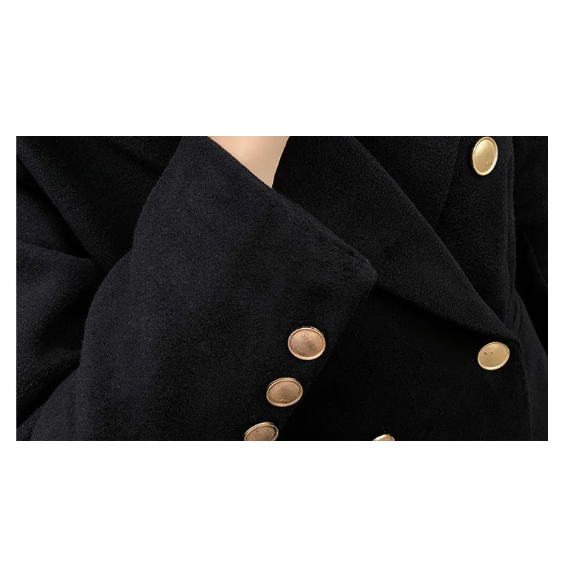 

Women Autumn Winter Coat Wool 2019 Vintage Elegant Clothes OL Fashion Outwear Long Coat Winter New Women Plus