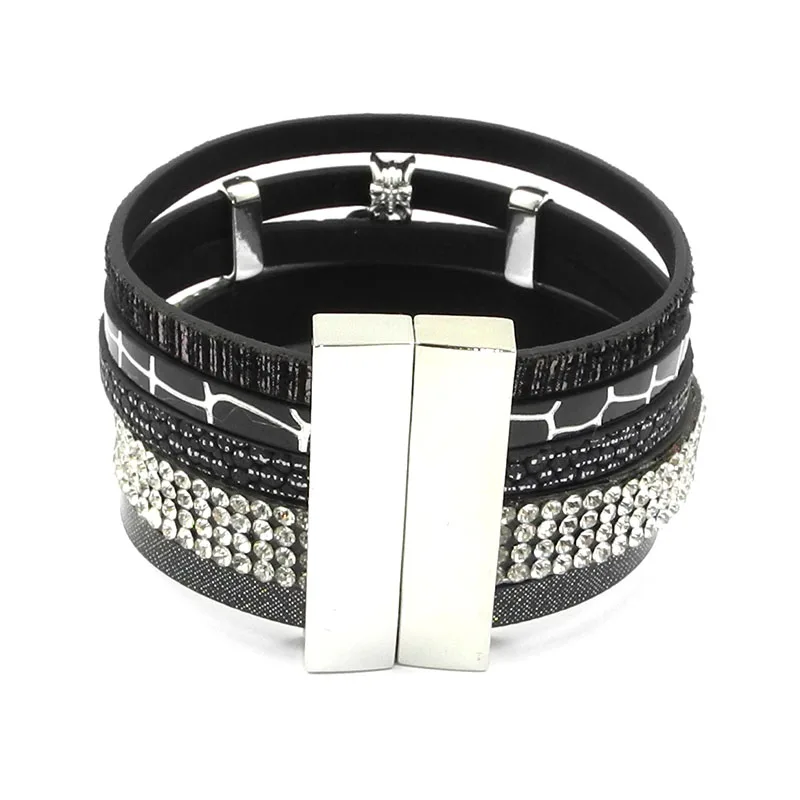 Женские кожаные браслеты WELLMORE вечерние в стиле бохо ювелирные изделия|bracelets