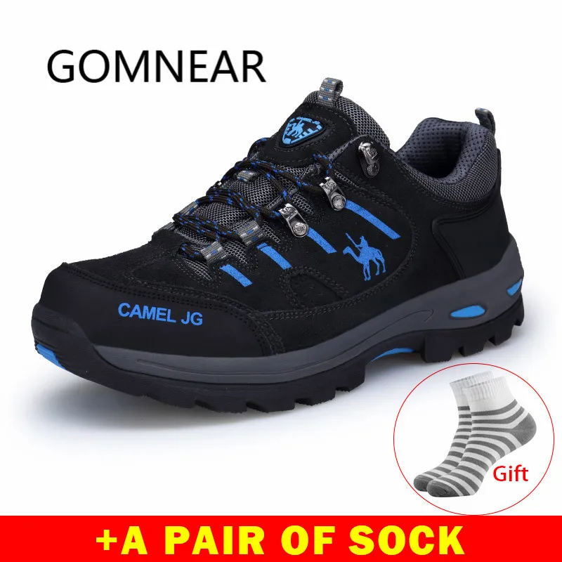 Gomnead/кроссовки для пешего туризма; Мужская Уличная обувь для рыбалки и трекинга; водонепроницаемая обувь для туризма, кемпинга, спорта, охоты; кожаные ботинки