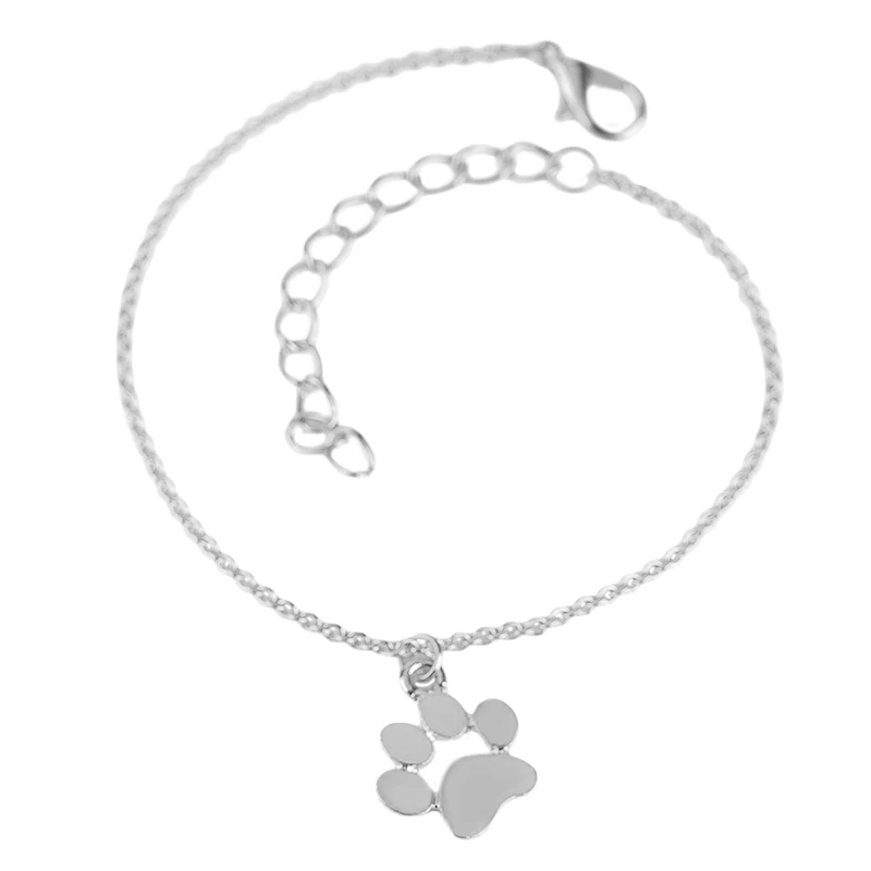 Высококачественный изящный очаровательный браслет милый отпечаток лапы