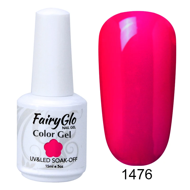 1476 FairyGlo 15 мл белый флакон гель для ногтей УФ-гель для ногтей верхнее покрытие длинный последний Гибридный гель лак обычный лак для ногтей Lucky Enamal - Цвет: 1476