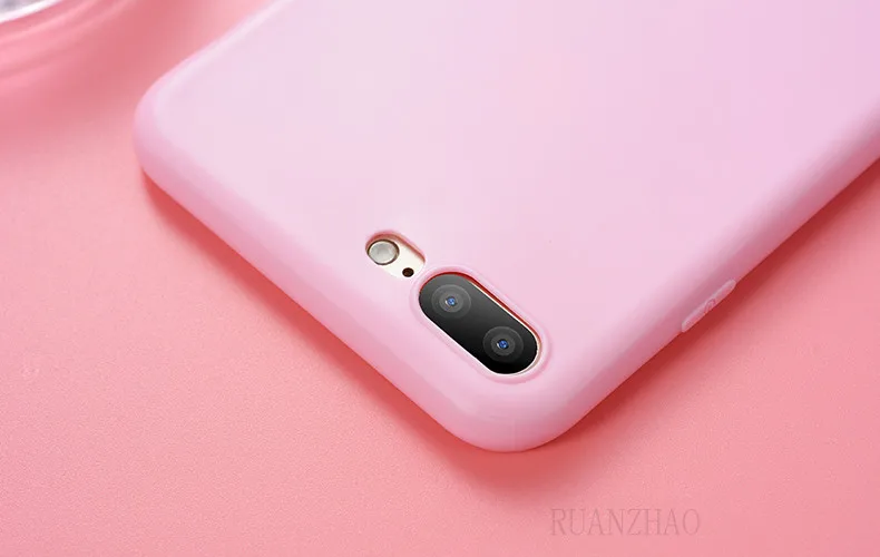 Для iPhone X s Мягкие матовые цветные чехлы для 8 7 6 Plus Силиконовый противоударный