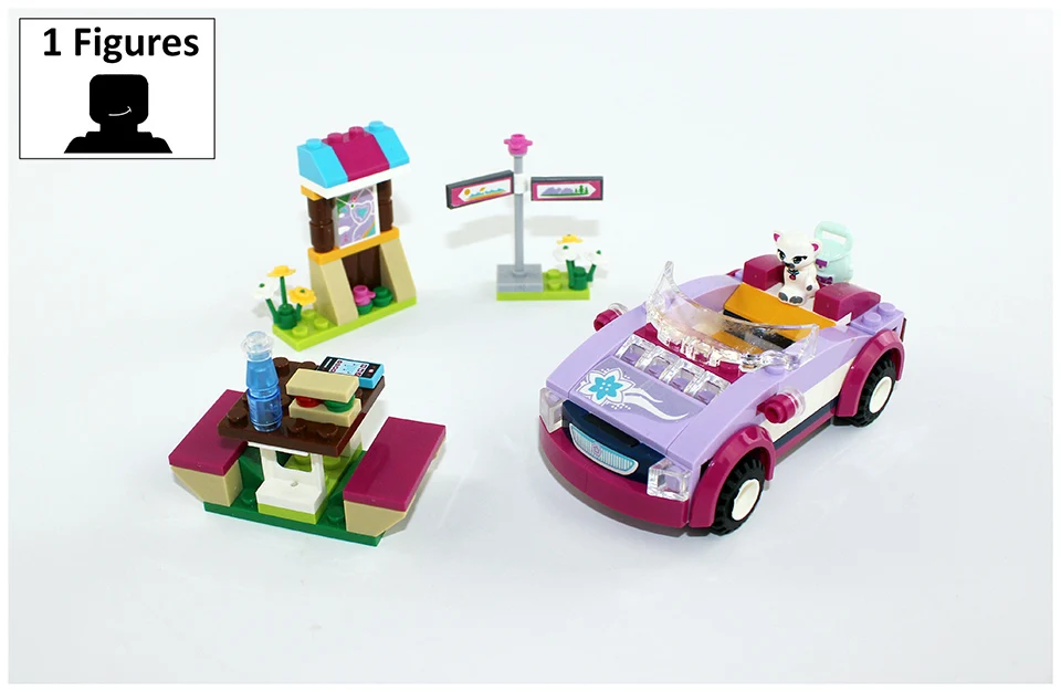 Бела 10154 Совместимость друзья Эммы спортивный автомобиль 41013 Building Block Emma Mia