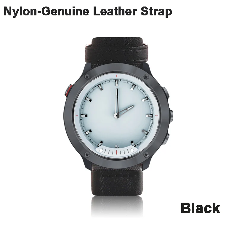Nylon-Genuine Leathe M5 Смарт-часы мужские IP68 Водонепроницаемый Прозрачный экран монитор сердечного ритма часы из нержавеющей стали смарт-браслет для IOS Android - Цвет: Nylon-Genuine Leathe
