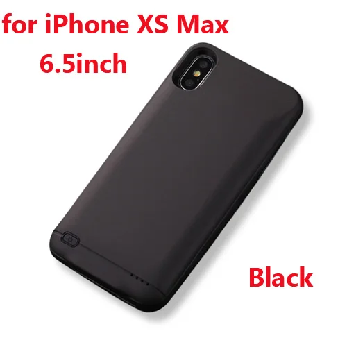 XS MAX Black Чехол для зарядного устройства для iPhone 6, 6s, 7, 8 Plus, 3000 мАч/4000 мАч/5000 мАч, чехол для зарядного устройства для iPhone X, XR, Xs, чехол для зарядки аккумулятора - Цвет: XS MAX Black