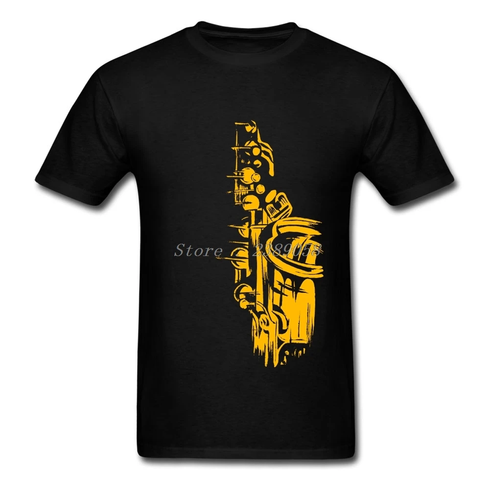 Новая брендовая мужская футболка крутая с саксофоном музыкальная хип-хоп