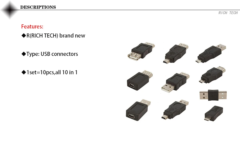 10 шт./1 комплект Micro USB разъем смешанный USB AM к AF Micro/Mini 5pin AF AM адаптер для samsung lenovo huawei zte htc Xiaomi
