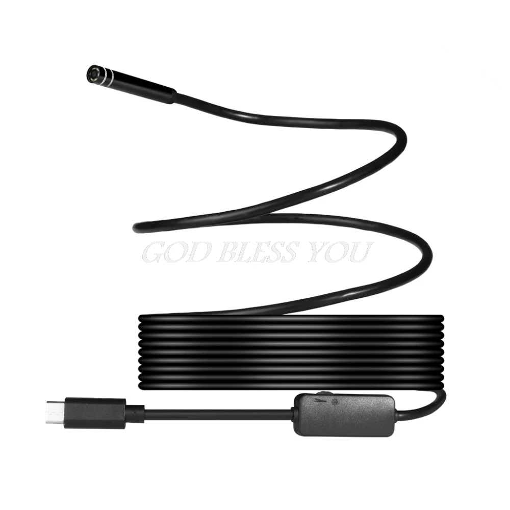 5,5 мм 1 M/3m/5 M/7M10M 6LED USB TYPE-C Android эндоскоп инспекционная Камера змея гибкий бороскоп Камера для Android и Windows