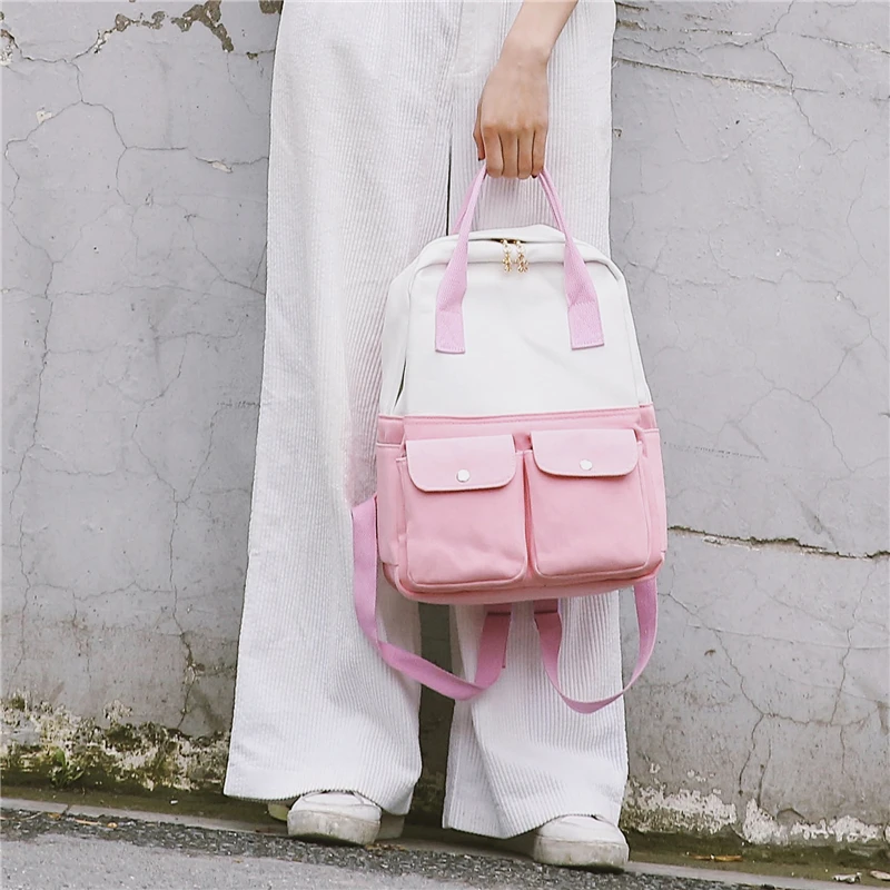 

Canvas Backpack Women School Bags Female Backpacks for Teenage Girls Fashion Travel Notebook Back pack Bag mochilas mujer 2018