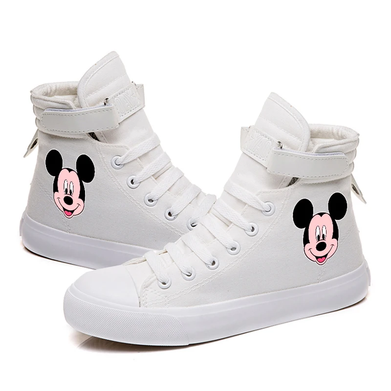 Женские кроссовки Mikey Mous для девочек; парусиновые кроссовки для подростков; повседневная обувь для девочек; кроссовки на шнуровке; Студенческая спортивная обувь