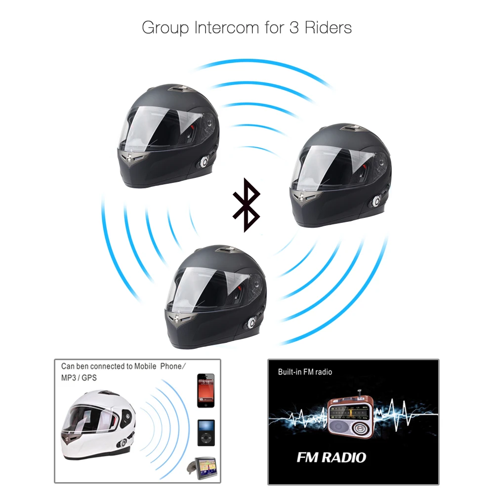 FreedConn BM2 S мотоциклетный Bluetooth умный шлем встроенный/половина лица Встроенный FM