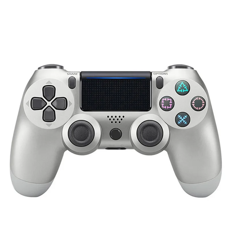 Silver Dualshock 4 проводной джойстик usb для PS4 PRO джойстик геймпад двойной шок для PS4 консоль для Playstation 4 PS3 PC - Цвет: Silver