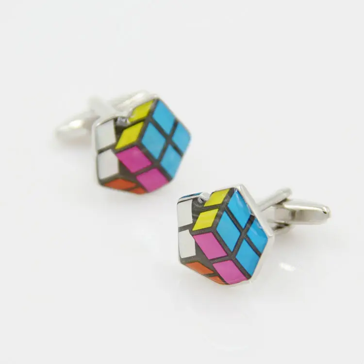 

Медные запонки цветные детские запонки Rubik'S Cube Бесплатная доставка