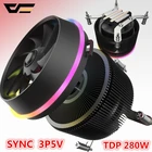 Кулер для процессора Aigo, 5 В, TDP, 280 Вт, 4-контактный, светодиодный, ШИМ, RGB, радиатор, кулер для материнской платы, управление синхронизацией, охлаждение для intel AM3AM42011LGA