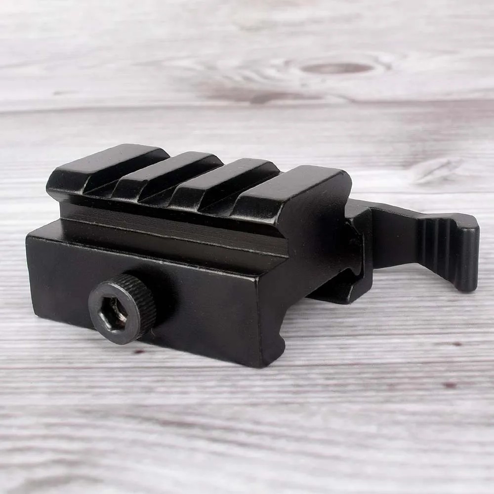 3 Slot 5 Slot Quick Release Detach QR QD 1/2" INCH Mini Riser Block Mount QD Cam Lever For 20MM Picatinny Rail+Wrench
