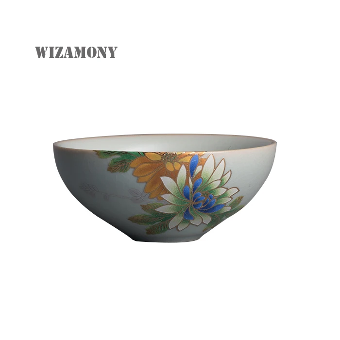 WIZAMONY посуда для напитков Китайский традиционный цвет тиснение пион мастер чашка