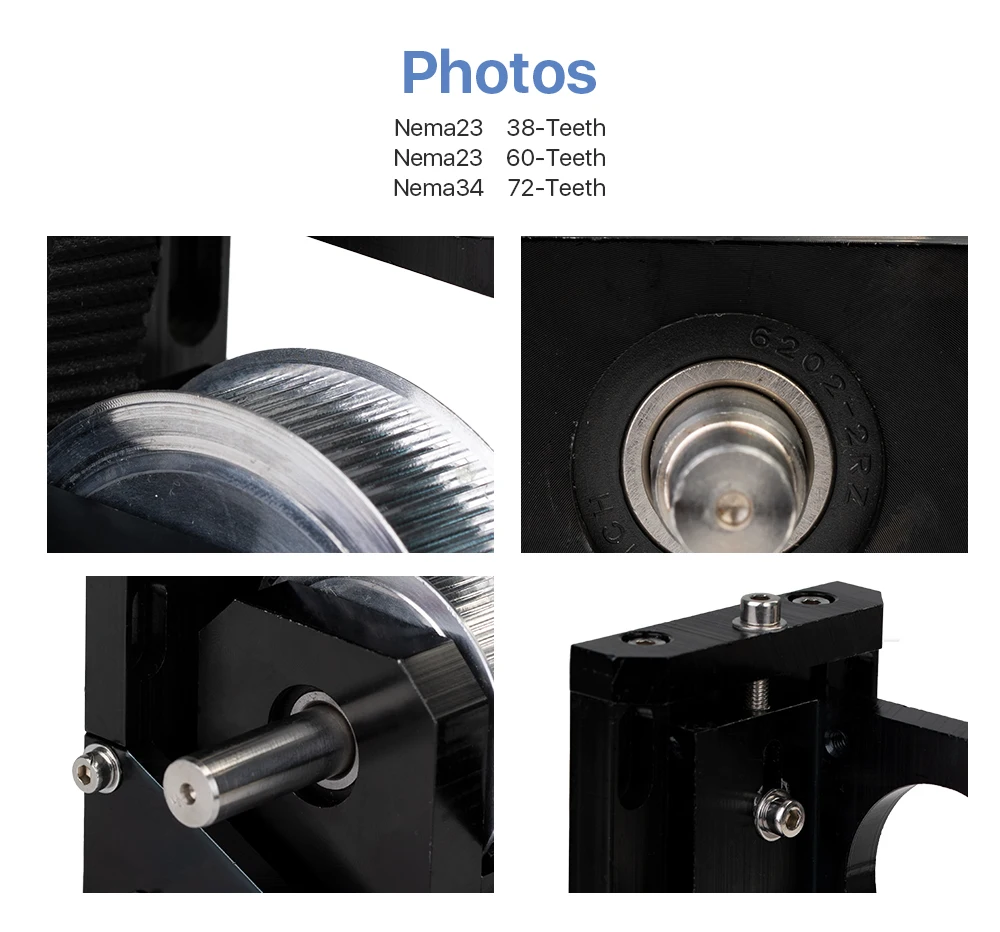 Cloudray шаговый двигатель редуктор Nema23 38-Teeth/Nema23 60-Teeth/Nema34 72-Teeth для CO2 лазерной резки и гравировки