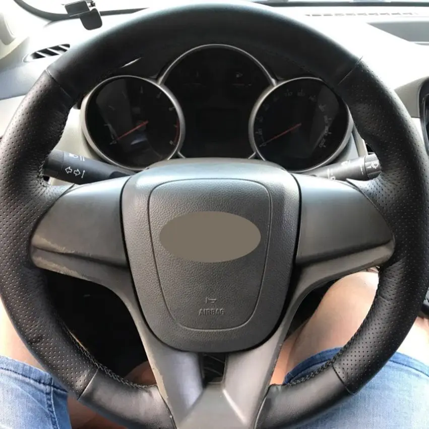 Чехол рулевого колеса автомобиля для Chevrolet Cruze 2009 2014 Aveo Orlando Holden Ravon R4 черная