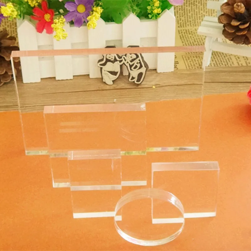 

5pc lot New Clear Stamp Acrylic Block set for Transparent Acrylic stamp Pad DIY Scrapbooking clear Acrylic Display Riser Stands