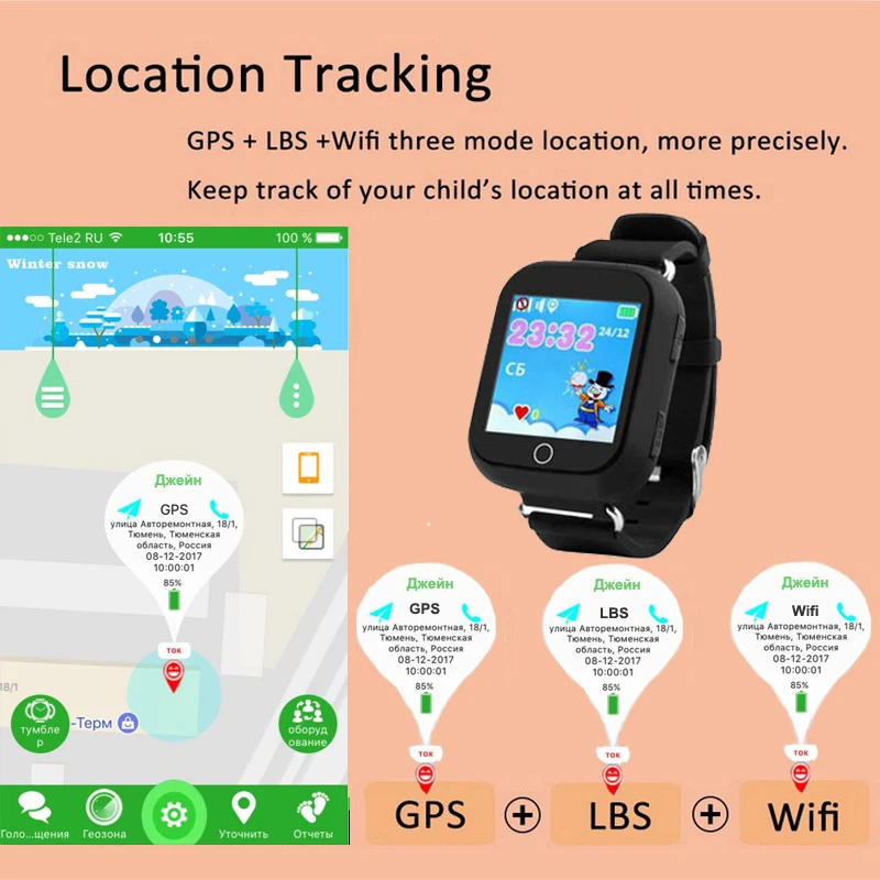 TWOX gps умные часы Q750 Q100 gw200s Детские часы с Wi-Fi сенсорным экраном SOS устройство обнаружения вызова трекер для детей безопасный PK Q80 Q90