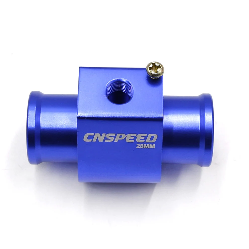 CNSPEED алюминиевый датчик температуры воды радиатор температура соединение трубы сенсор шланг адаптер 28 30 32 34 36 38 40 мм синий YC100345