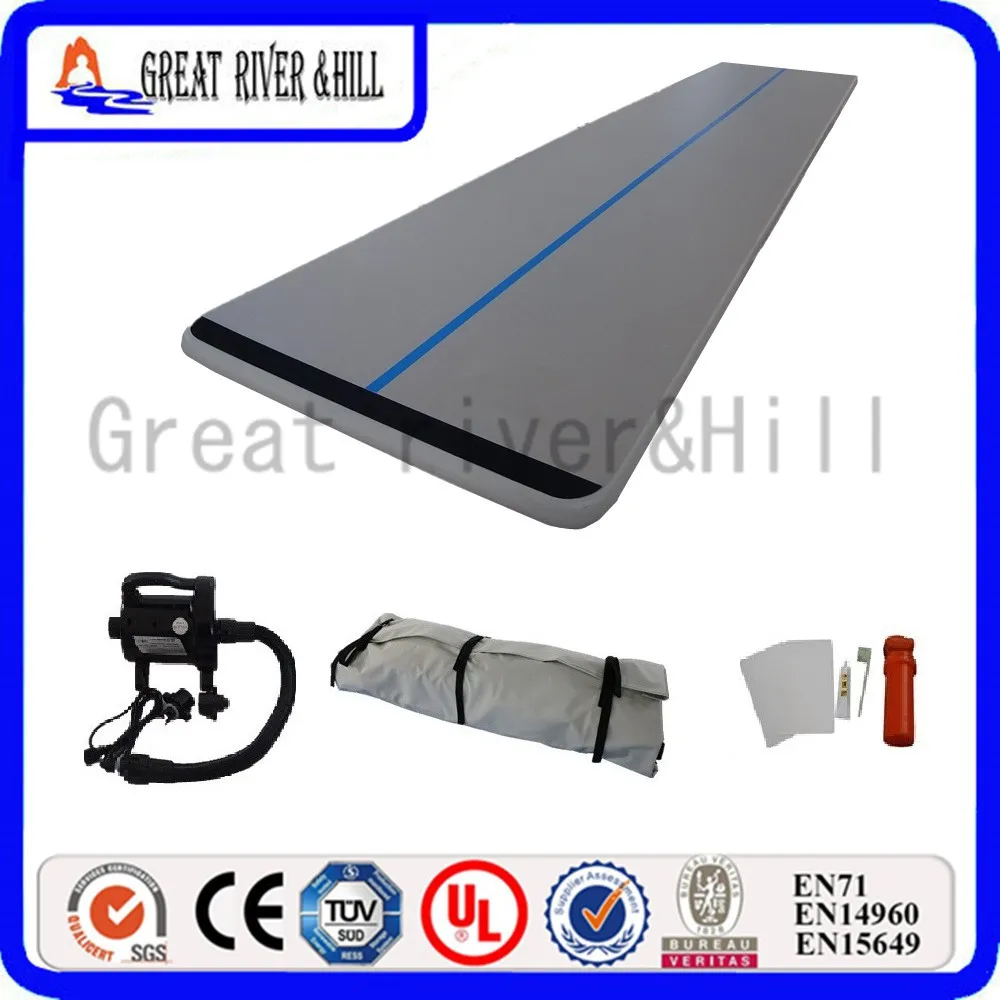 

cheap inflatable team tumbling air track sporting mats for pool with free pump 8m x 1m x 10cm