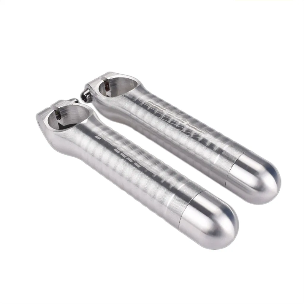 Silver 1 пара для езды на мотоцикле велосипеде Руль концы ручки бар концы дорога горные части противоскользящие прочный алюминиевый сплав 22,2 мм 30 - Цвет: Silver