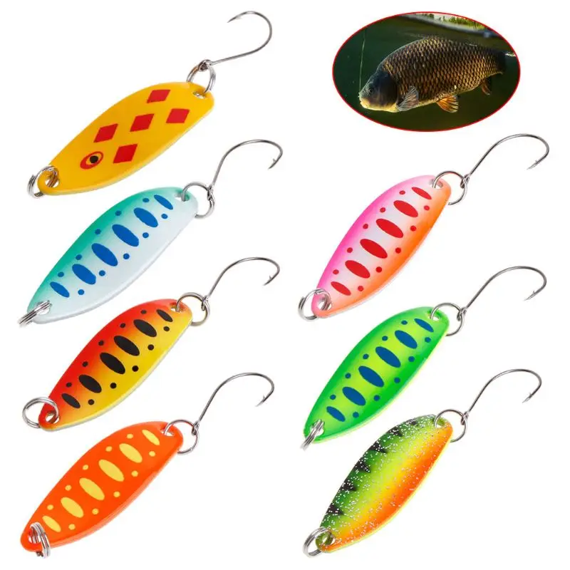 Распродажа рыболовная ложка цветная искусственная жесткая приманка отражающая