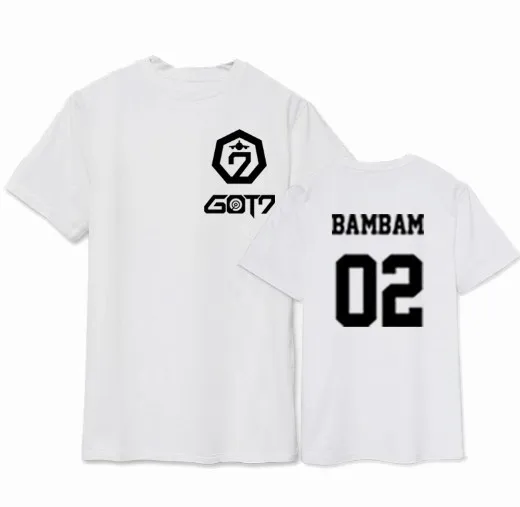 GOT7 JB Leisure Same Style Joker Korea Edition Loose Tshirt Top MH488 | Женская одежда
