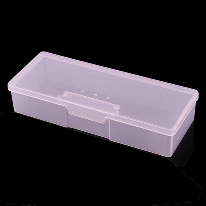 Новые прозрачные пустые ногтей ящик для хранения маникюр инструменты Органайзер