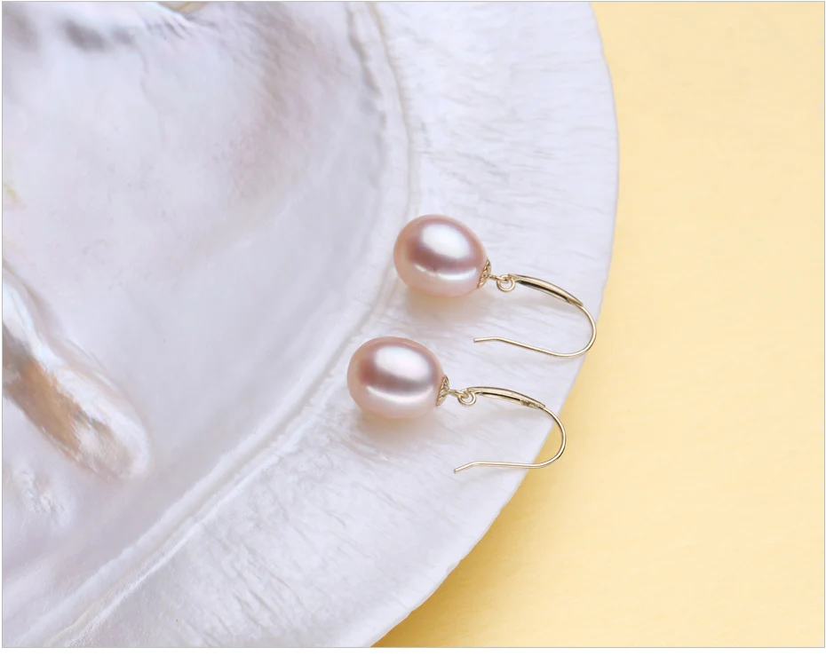 FENASY 18k золотые серьги, ювелирные изделия из розового жемчуга, антиаллергенные 18K настоящие золотые серьги-гвоздики для женщин, новые модные серьги