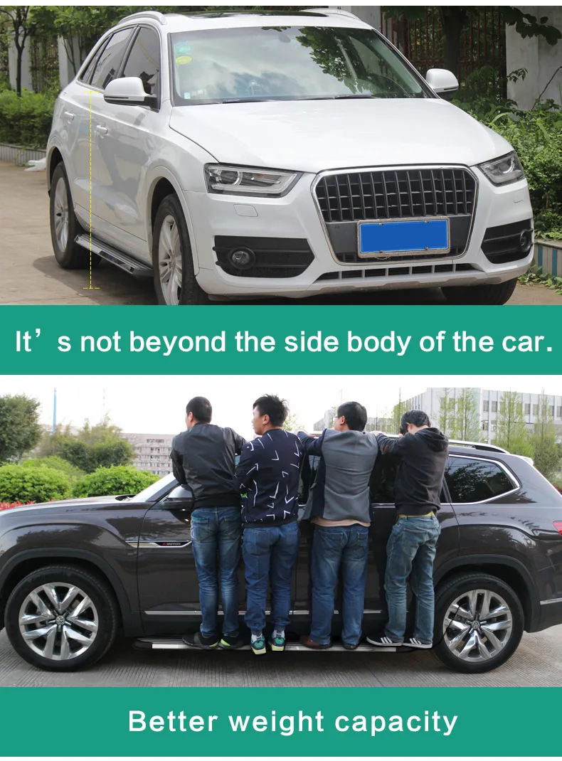 Боковой шаг Беговая панель боковой бар для AUDI Q5L до Q2L Q3 Q5 Q7 Q8, высокое качество, сверхмощный
