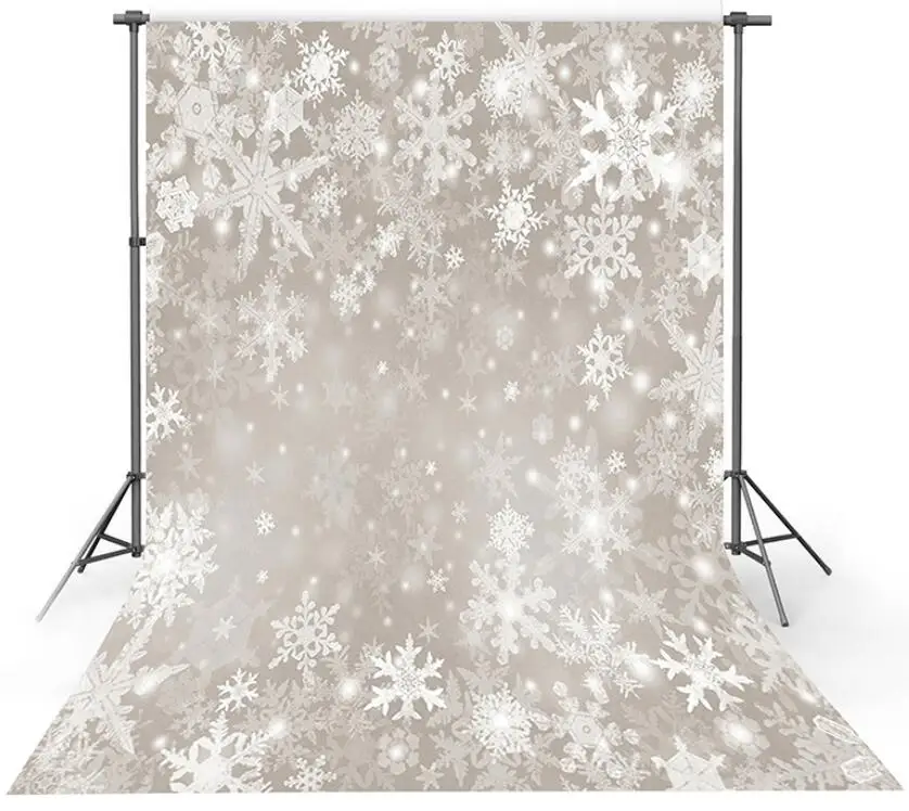 5X7ft виниловые фоны для фотосъемки Снежинка Рождество сломанные огни
