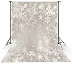 Виниловый фон для фотографий 5x7 футов, с изображением снежинок, рождественских разбитых огней, бледно-золотого света, для детской фотостудии, ZH-270